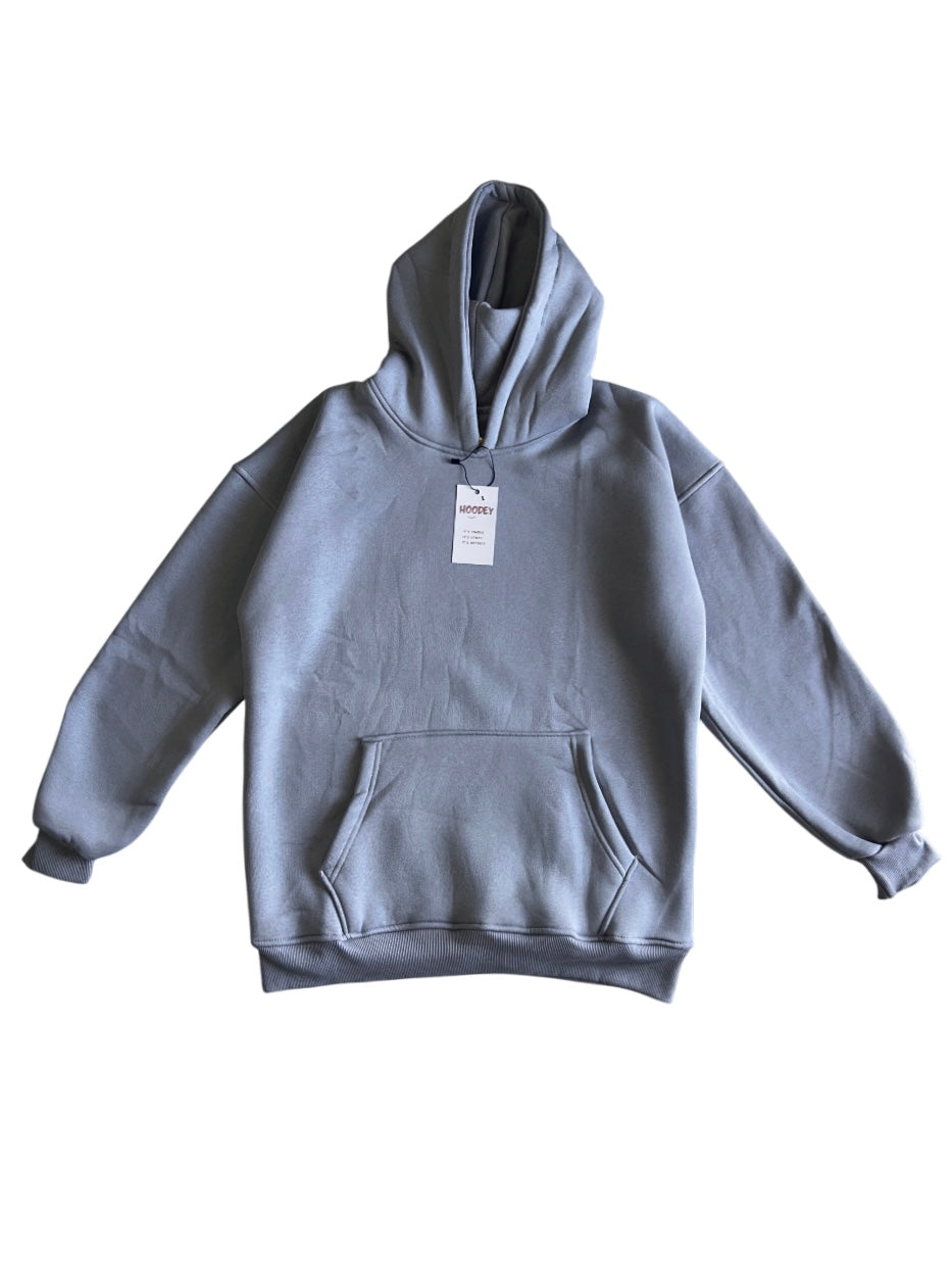 Metal Grey Cotton Fleece Hoodie