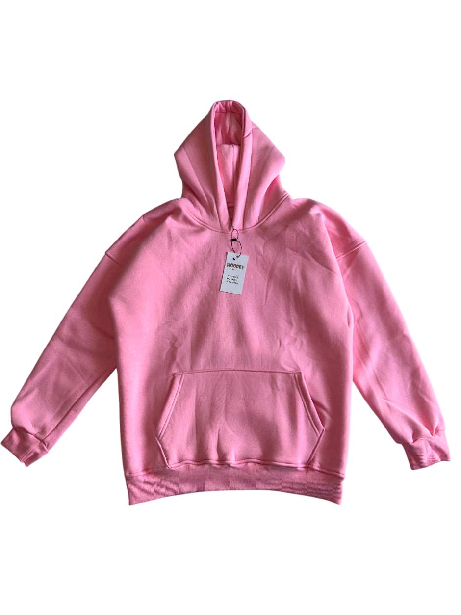 Pink Cotton Fleece Hoodie