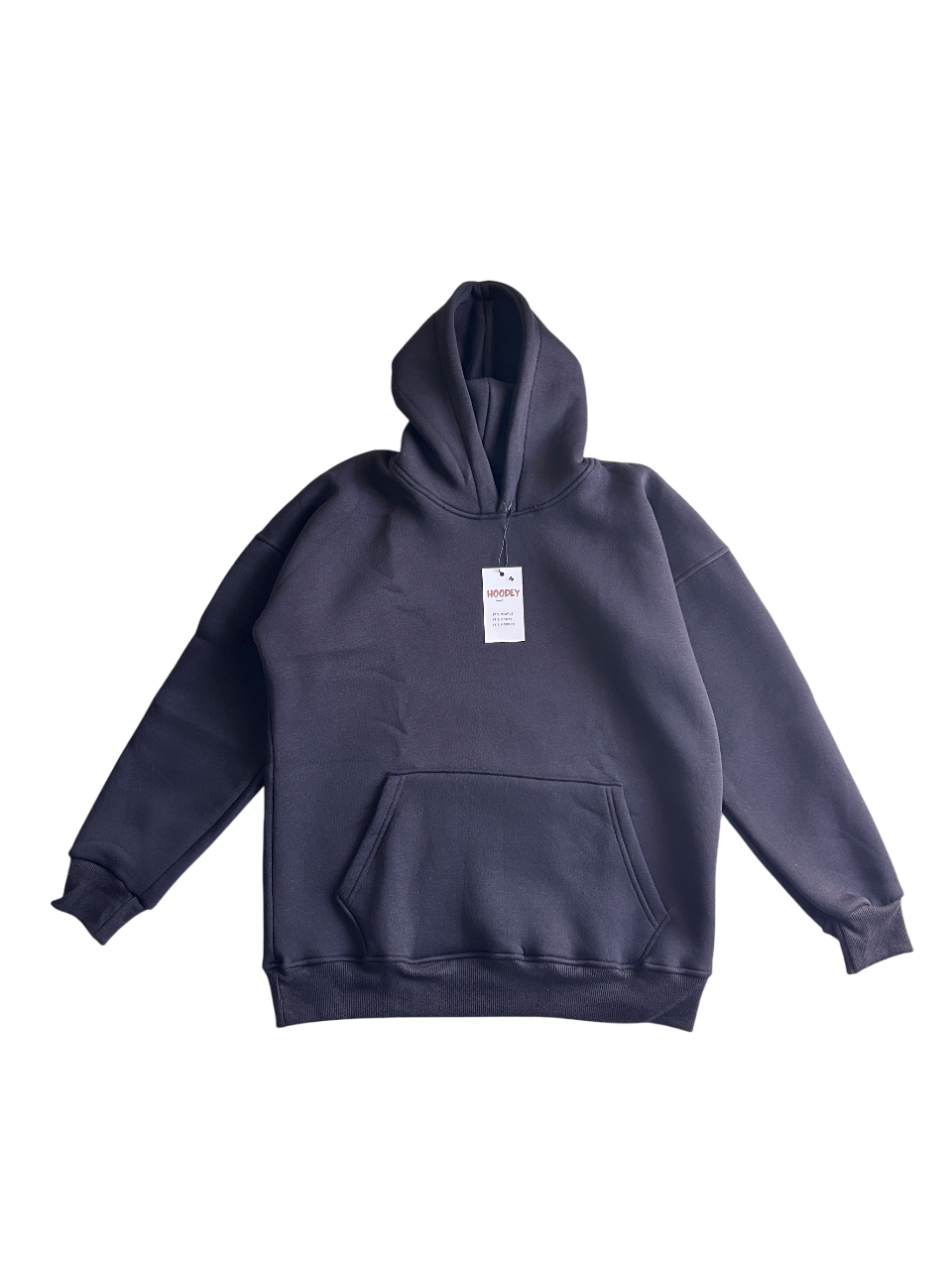 Dark Grey Cotton Fleece Hoodie